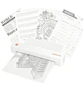 Rongta Inkless Portable Printer for Travel, Wireless Thermal Printer Supports 8.5 x 11 Inch Therm...