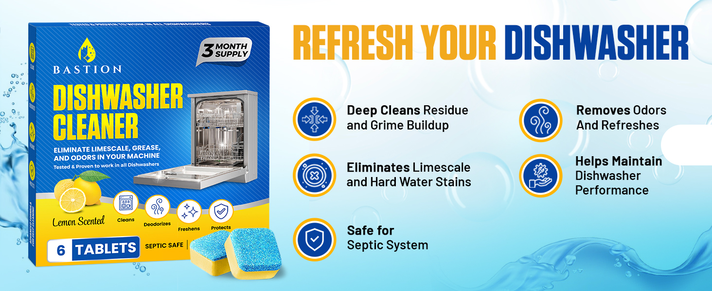 Bastion Dishwasher cleaner tablets