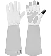 SLARMOR Long-Gardening-Gloves for Women/Men - Thorn Proof Rose Pruning Gloves Heavy Duty Gauntlet-L