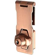 Alise Keyed Hasp Lock,4 Inch Safety Packlock Clasp Hasp Lock Latch with Lock,Door Hinge Lock with...