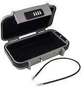 Portable Safe Box, Personal Lock Box, 4 Digit Combination Security Box, Lockable Beach Travel Saf...
