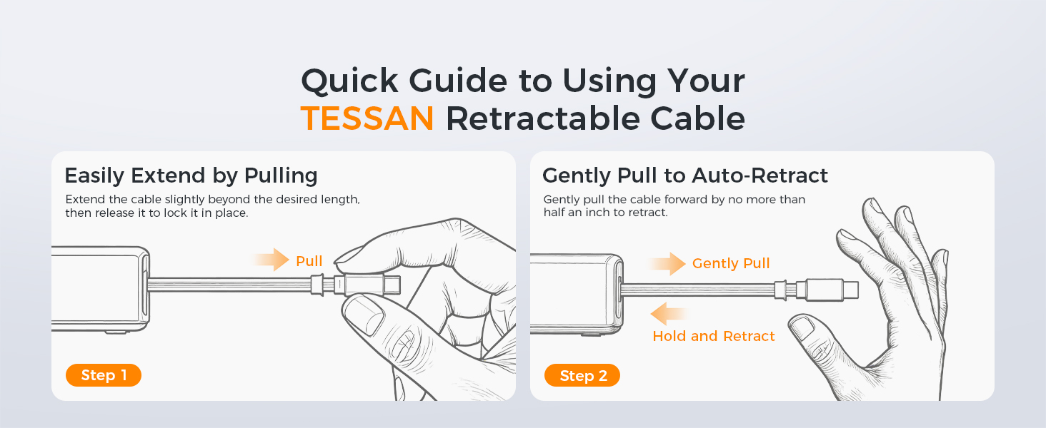 retractable power strip usb c cable
