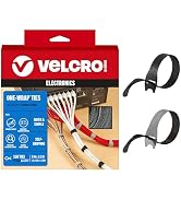 VELCRO Brand 150-Pack Reusable Cable Ties – Hook & Loop Cord Organizer Straps for Wires, Electron...
