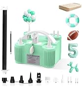 Kusamue Electric Balloon Pump 4-in-1 Air Pump Portable Electric Balloon Blower Machine Dual Nozzl...