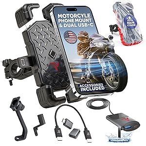 Bike Cell Phone Holder Phone holder for motorcycle Harley Davidson Phone Mounts 12V Outlet