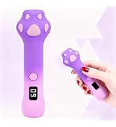Kylara Hand Held UV Light for Gel Nails, Red Light Cat Paw Mini UV Nail Lamp with LED Display, Po...