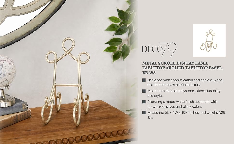Deco 79 Traditional Brass Easel