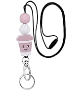 BIHRTC Badge Lanyards Fashion Silicone Beaded Lanyard Breakaway Lanyard Necklace