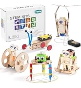 5-in-1 STEM Robot Kit for Kids Ages 8-10, Wood Building Art Crafts Kits for Boys 8-12, 3D Wooden ...