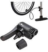Kryoflare Bike Pump Adapter Valve, 3-in-1 Dual Head Replacement, Bike Pumps, Floor Pumps, Black