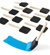 Simetufy 10 Pcs Foam Paint Brushes, 2 inch Foam Brush, Wood Handle Foam Brushes for staining, Spo...
