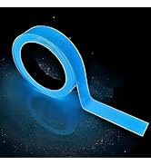 Kryoflare Glow in The Dark Safety Tape, Blue Fluorescent, Self-Adhesive Warning Strip for Stairs ...