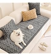 OTOB Plush Fuzzy Couch Cover for Dogs Washable, All Season Non Slip Pet Couch Covers for Sofa, So...