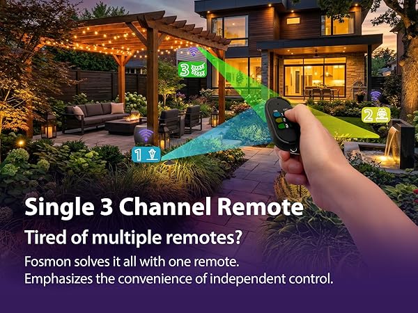 single three channel remote