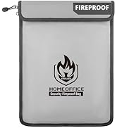 Epritliber Fireproof Document Bag 2000°F, 15x11’’ Waterproof Fireproof Money Bag for Cash, Two Po...