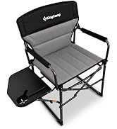 KingCamp Oversized Camping Directors Chair for Big and Tall, Heavy Duty 440lbs Folding Chairs wit...