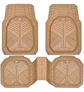 CAR PASS Heavy Duty Rubber Car Mats, Deep Dish Car Floor Mats Full Set, Universal All Weather Aut...