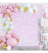 Shimmer Wall Backdrop Panels 12PCS Shimmer Backdrop Square Sequin Decor for Bachelorette Party An...