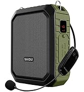 Voice Amplifier with Wireless Headset Mic - 18W 4400mAh Rechargeable Mini Pa System, Bluetooth 4....