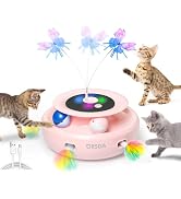 ORSDA Cat Toy, 3-in-1 Automatic Interactive Electronic Moving Ambush Feather, Fluttering Butterfl...
