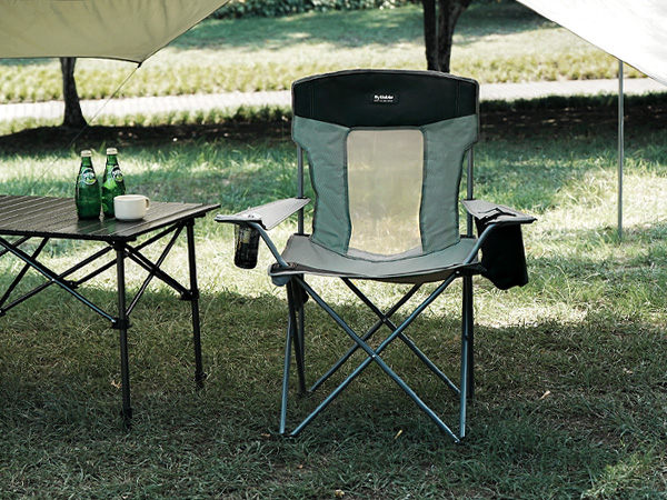 camping lawn chairs with cup holders for adults outdoor foldable camp portable folding chairs