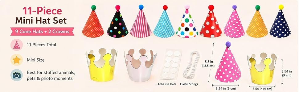 mini party hats