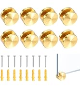 TWINKLEMON 8PCS Frameless Mirror Mounting Hardware Kit 5-12mm Thick Glass Clamps Brass Mirror Gla...