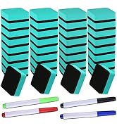SIQUK 36 Packs Dry Erase Eraser Magnetic Whiteboard Eraser Green Chalkboard Cleansers Wiper(1.97 ...