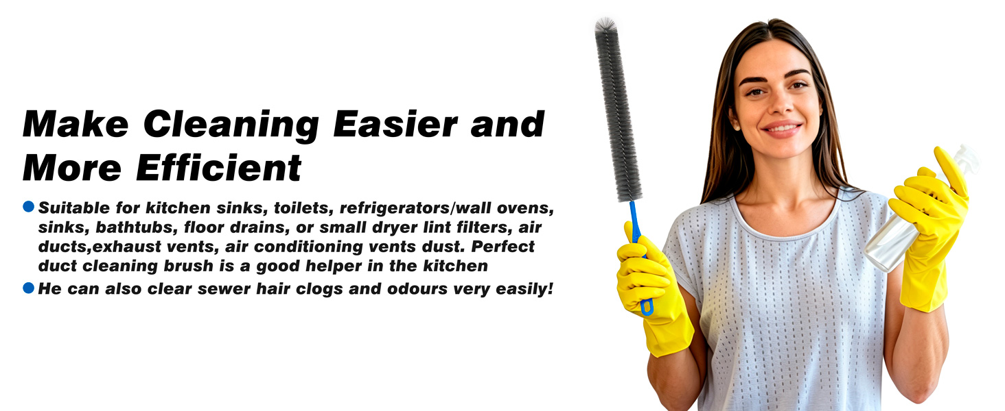 Refrigerator Coil Cleaning Brush,Sewer Set Brush Clog Remover