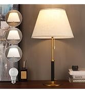 PSDSSHIIS 26.4" Living Room Modern Table Lamp Bedside Lamps for Bedroom 3-Color Temperatures Pull...