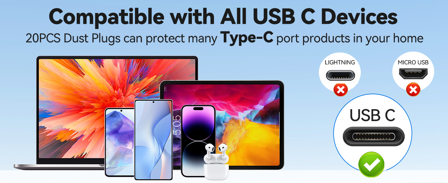 usb c dust plug charm