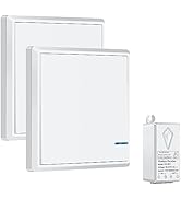 NineLeaf Wireless Light Switch and Receiver Kit, Strong Wireless Signal, Outdoor 1900ft Indoor 22...