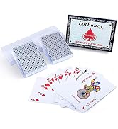 LotFancy Playing Cards, 100% Plastic, Waterproof - 2 Decks of Cards with Plastic Cases, Poker Siz...