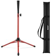 Gonex Baseball Tee Softball Tee Practice Hitting Batting Tripod Stand Rubber Tee Collapsible Port...