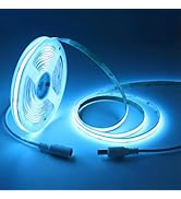 LED Strip Lights 24V COB LED ICE Blue Super Bright LED16.4ft Dotless High Density Cuttable Flexib...