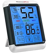 ThermoPro TP55 Digital Indoor Hygrometer Thermometer, 4-Inch Temperature / Humidity Monitor with ...