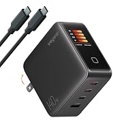 wegear 140W GaN USB C Charger Block, 4-Port PD3.1 Fast Wall Charger with Smart Display & Touch Co...