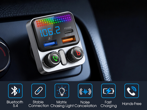 Bluetooth 5.4 Car Adapter