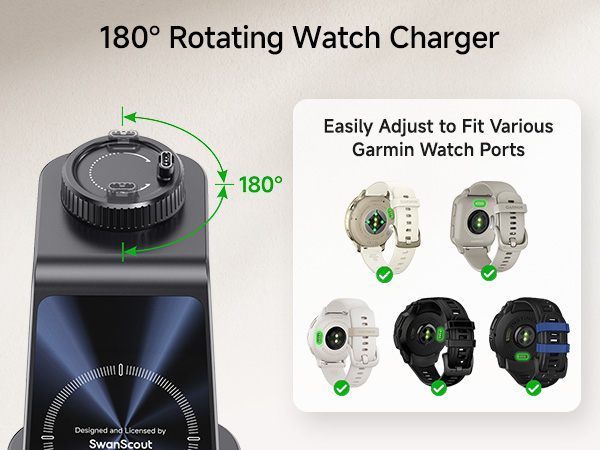 garmin watch charging station