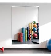 Ruomeng Home Gym Mirror, 55''x20''x2PCS Full Length, Large Frameless Body Mirror Tempered Glass f...