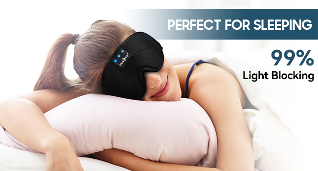 sleep headphones bluetooth sleep eye mask headphones headband for side sleepers cool gadgets gift