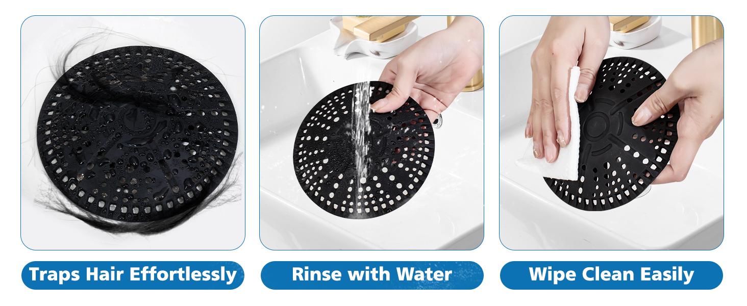 black shower drain