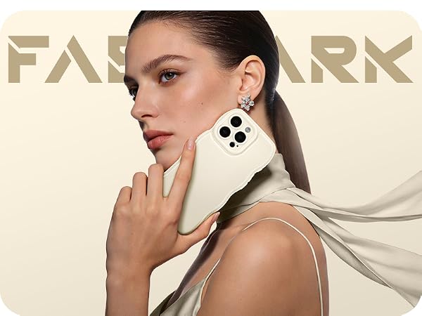 wave frame case wavy cute case beige case girly case Aesthetic Phone Case slim case thin case
