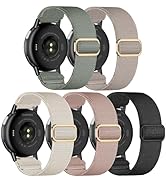 Kollody 5 Pack Stretchy Nylon Watch Bands Compatible with Garmin Vivoactive 5/Forerunner 55/165,2...