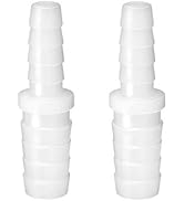 Quickun Plastic Hose Barb Reducer Fitting 3/8" to 1/4" Barbed Reducing Union Adapter Splicer Mend...