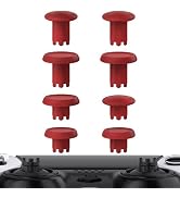 eXtremeRate ThumbsGear Interchangeable Thumbsticks for PS5 Edge Controller, Replacement Carmine R...