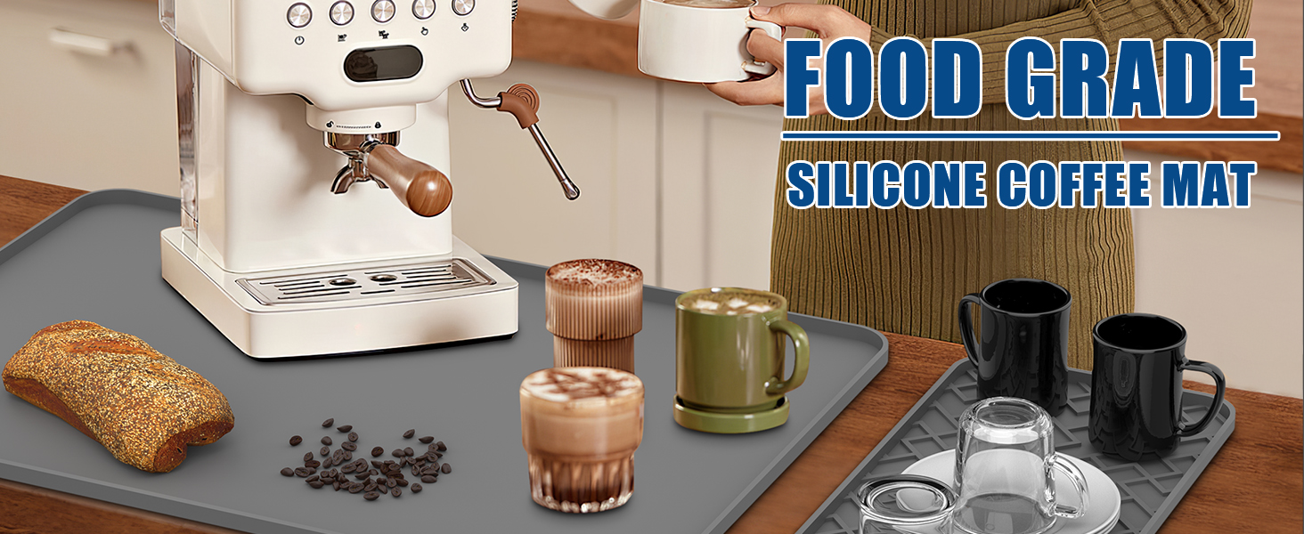 coffee mat,silicone coffee mat,coffee bar accessories,coffee bar mat,coffee maker mat