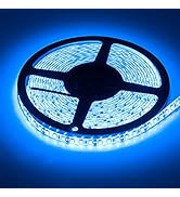 SUPERNIGHT 600 LEDs Blue Strip Light, 16.4FT Waterproof Flexible Rope Lights, 12V Blue Tape Light...