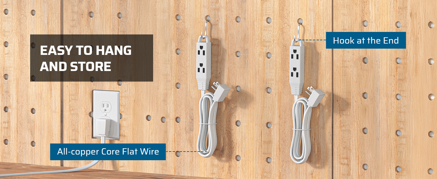 3 outlets extension cord