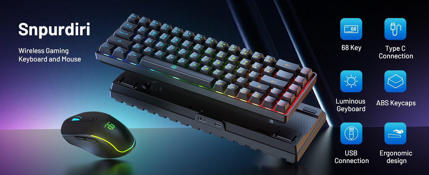 Wireless Gaming Keyboard and Mouse